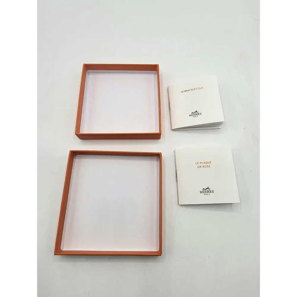 Hermes Empty Box with Pamphlets and Gift Bag.